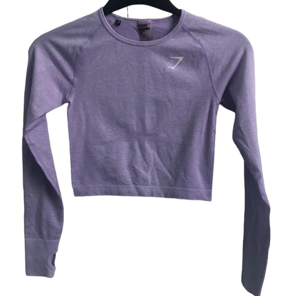 Gymshark Tops - Gymshark Long Sleeve Cropped Athletic T-Shirt Size Small